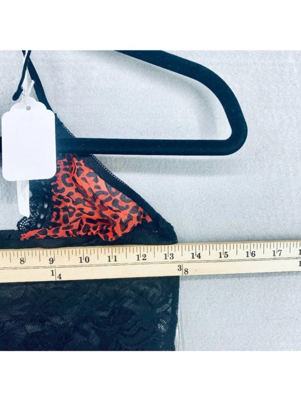 Vintage Womens Babydoll Lingerie Set S Black Red Lace Top G String y2k 90s